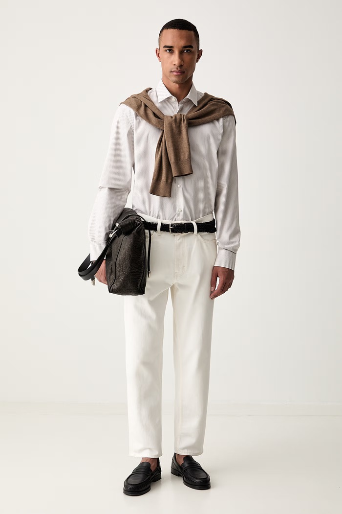 HUGO košile pánská bavlněná Kenno 50566216 béžová AW26