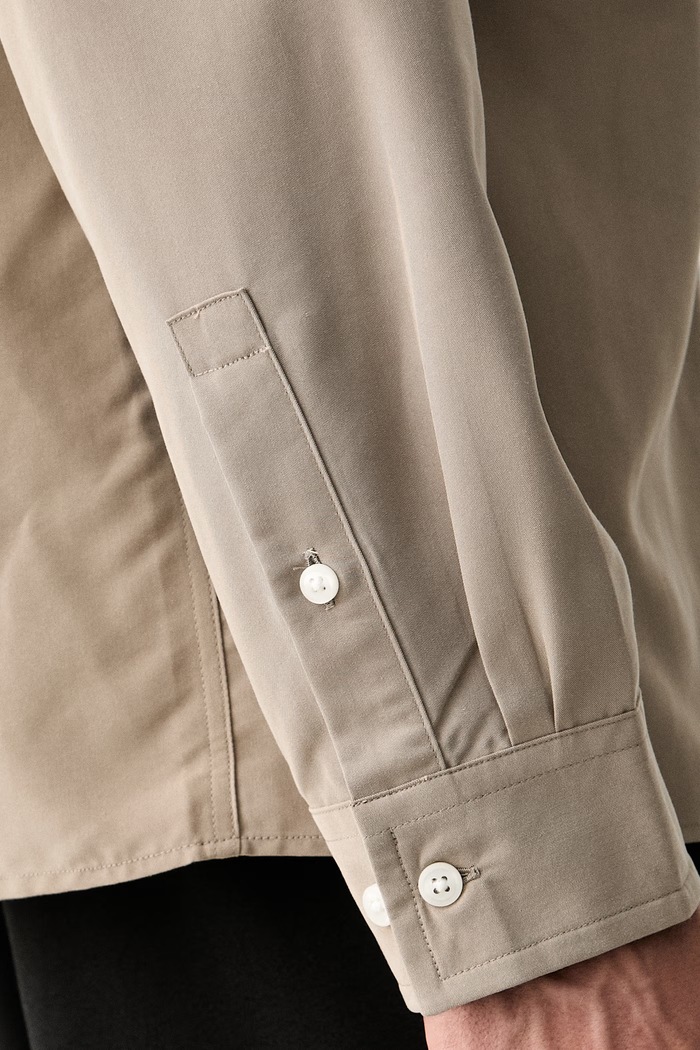 Calvin Klein koszula męska z modalem LV04LF113G beżowy