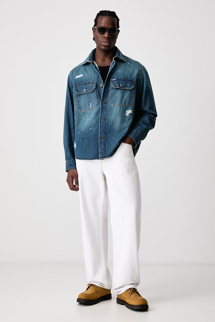 HUGO Blue Koszula męska jeansowa Ebolt_1 50572452 niebieski AW26