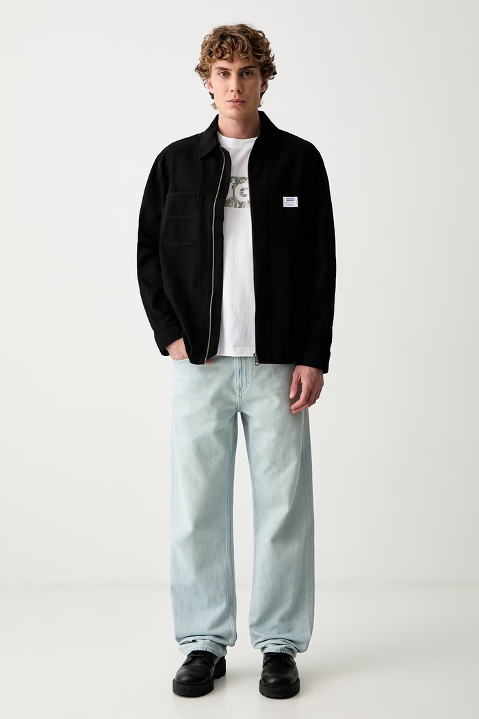 HUGO Blue яке мъжко от памук с еластан Ekyzone 50565950 черен AW26