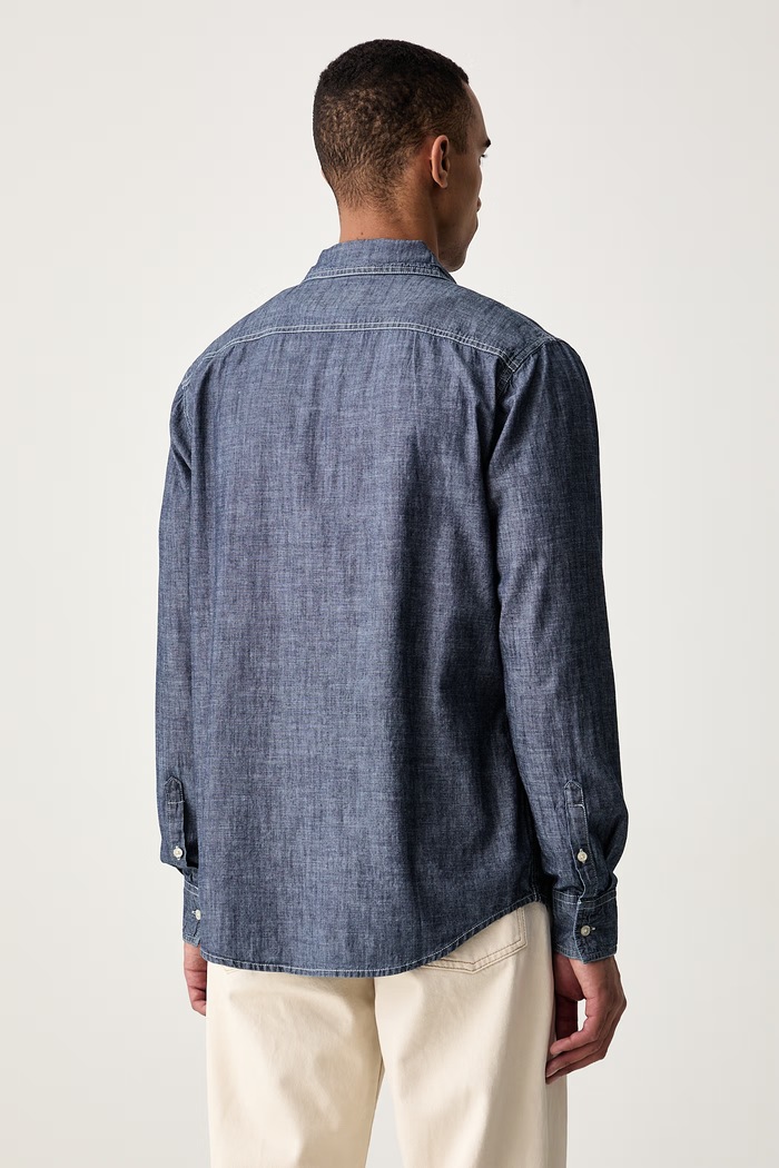 Odzież Guess koszula męska jeansowa RONNIE M6YH44.D1297 granatowy