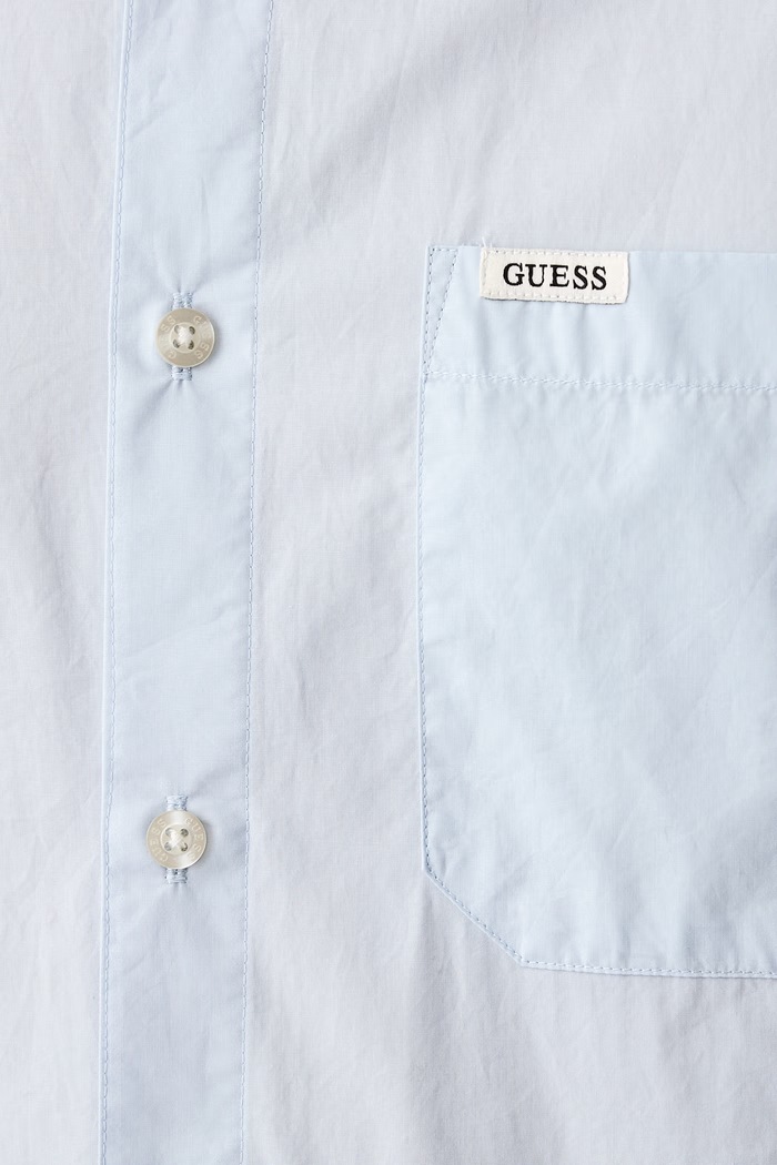 Koszula męska bawełniana Guess niebieski M6YH14.W2736