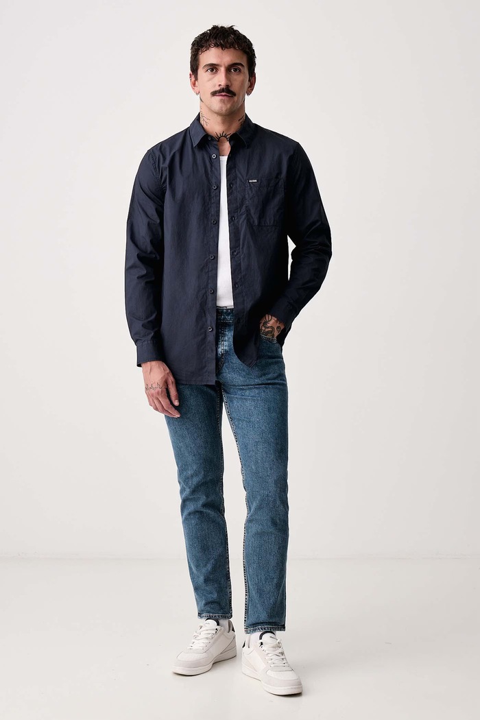 Guess Koszula męska bawełniana M6YH14.W2736 granatowy AW26