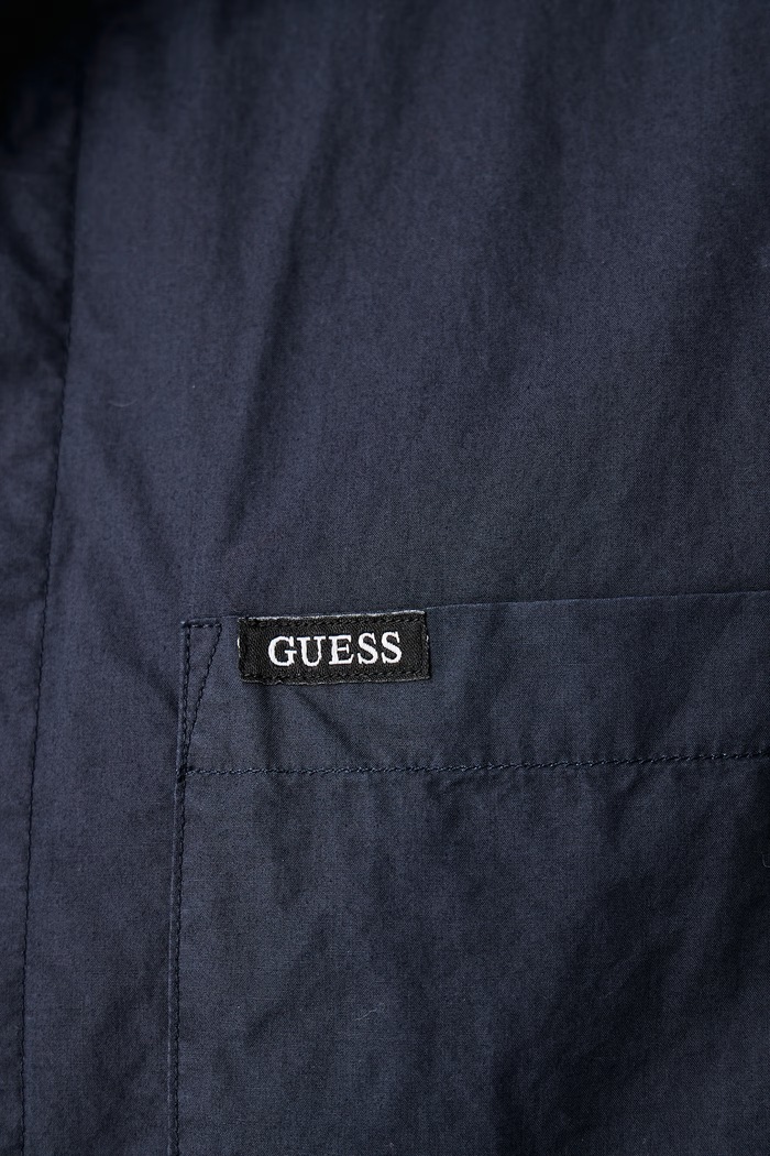 Koszula męska bawełniana Guess granatowy M6YH14.W2736