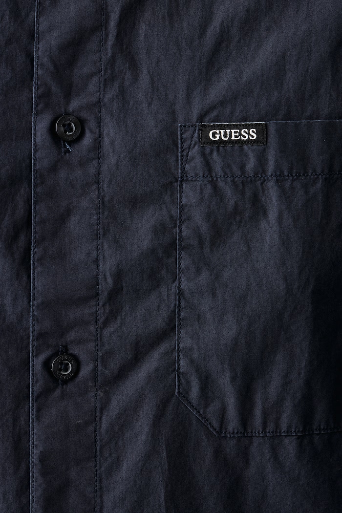 Koszula męska bawełniana Guess granatowy M6YH14.W2736