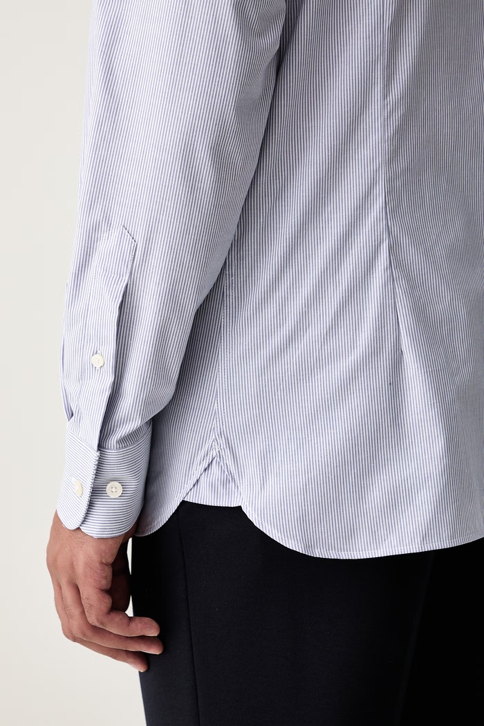 Hackett London bluzka koszulowa męska z bawełną HM3010750 niebieski
