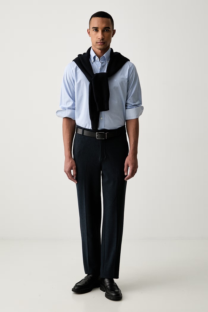 Hackett London koszula męska HM3010749 niebieski AW26
