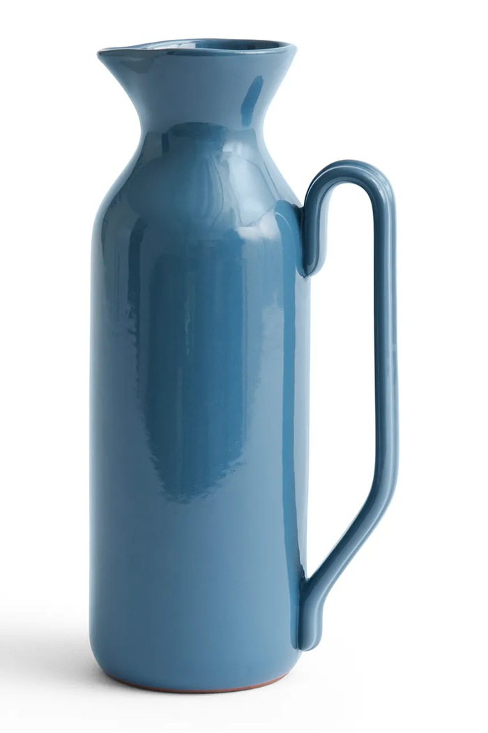 HAY dzbanek do wody z terakoty 32 x 11 x 15,3 cm niebieski AC474.A986