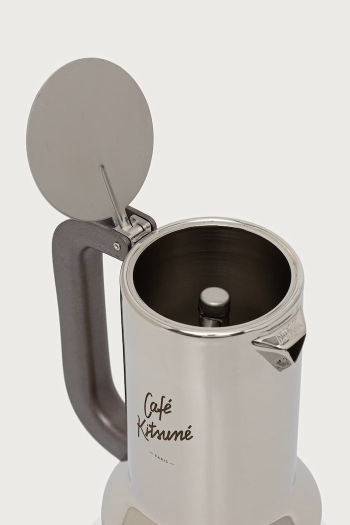 Кофеварка для кофе из нержавеющей стали Café Kitsuné X Alessi Coffee Maker Café Kitsuné 90903 серебрянный