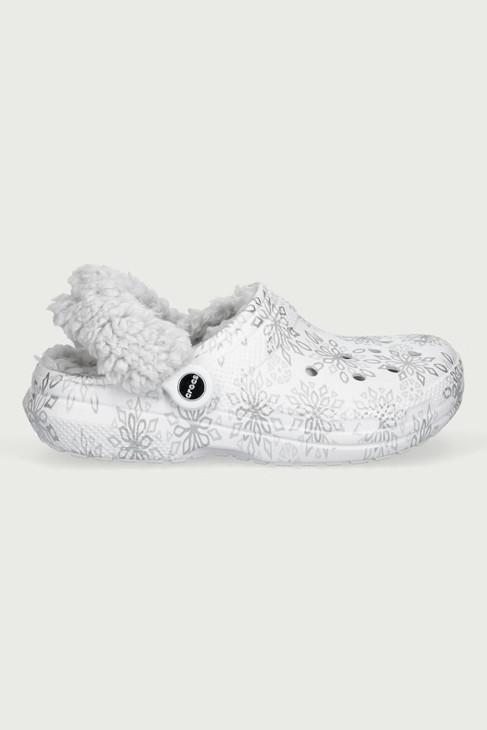 Crocs Klapki mules damskie Metallic Snowflake 214285.1WQ biały AW26