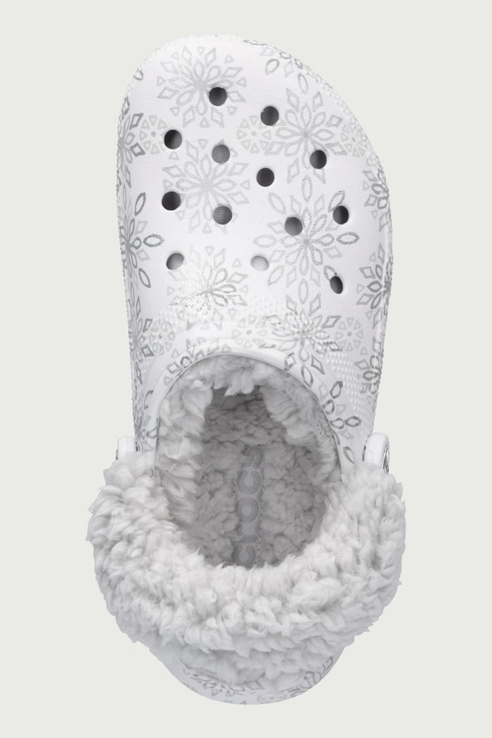 Klapki mules damskie Metallic Snowflake Crocs 214285.1WQ biały