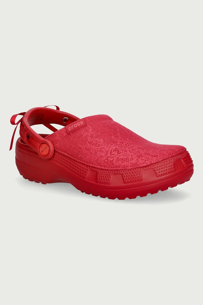 Crocs Klapki mules damskie Crafted Lace Clog czerwony 214049.7CX
