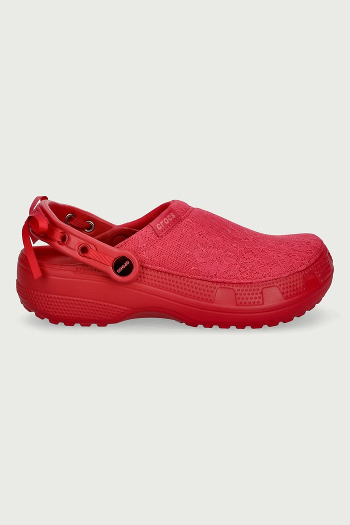Crocs Klapki mules damskie Crafted Lace Clog 214049.7CX czerwony AW26