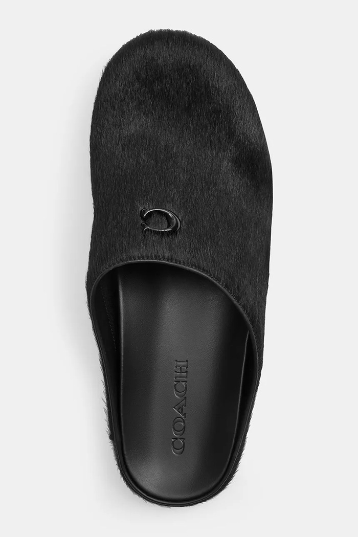 Klapki mules damskie skórzane Sculpted C Soft Mule Coach CGC07.BLK czarny