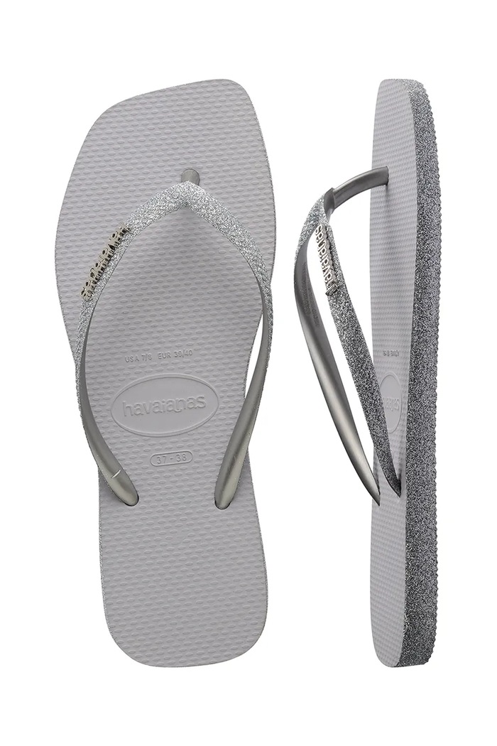 Japonki damskie SLIM SQUARE SPARKLE Havaianas szary 4150248.3498