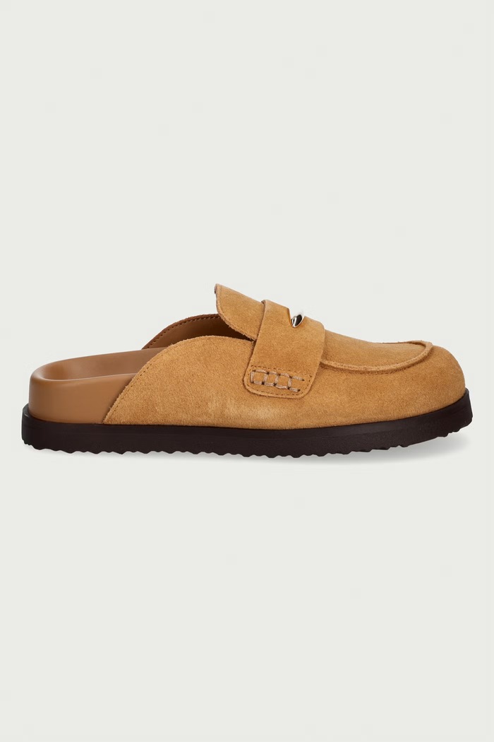 Steve Madden Klapki damskie zamszowe Tobin 11005619.839 brązowy AW26