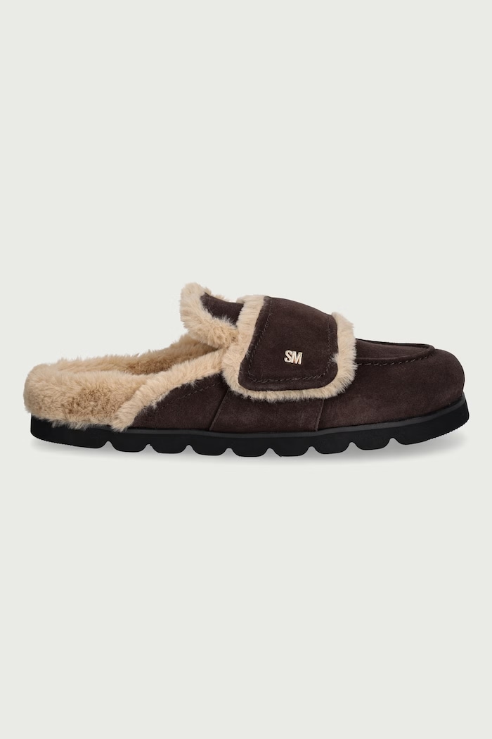 Steve Madden Kapcie damskie zamszowe Bomb-SM 11005767.880 brązowy AW26