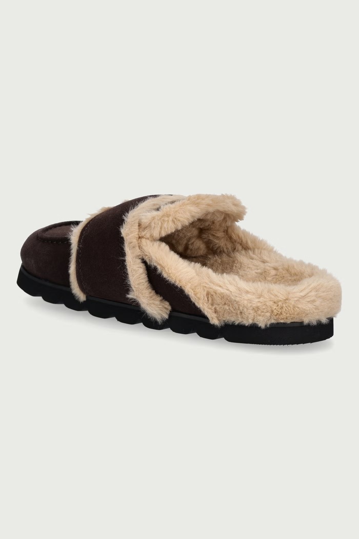 Obuwie Steve Madden Kapcie damskie zamszowe Bomb-SM 11005767.880 brązowy