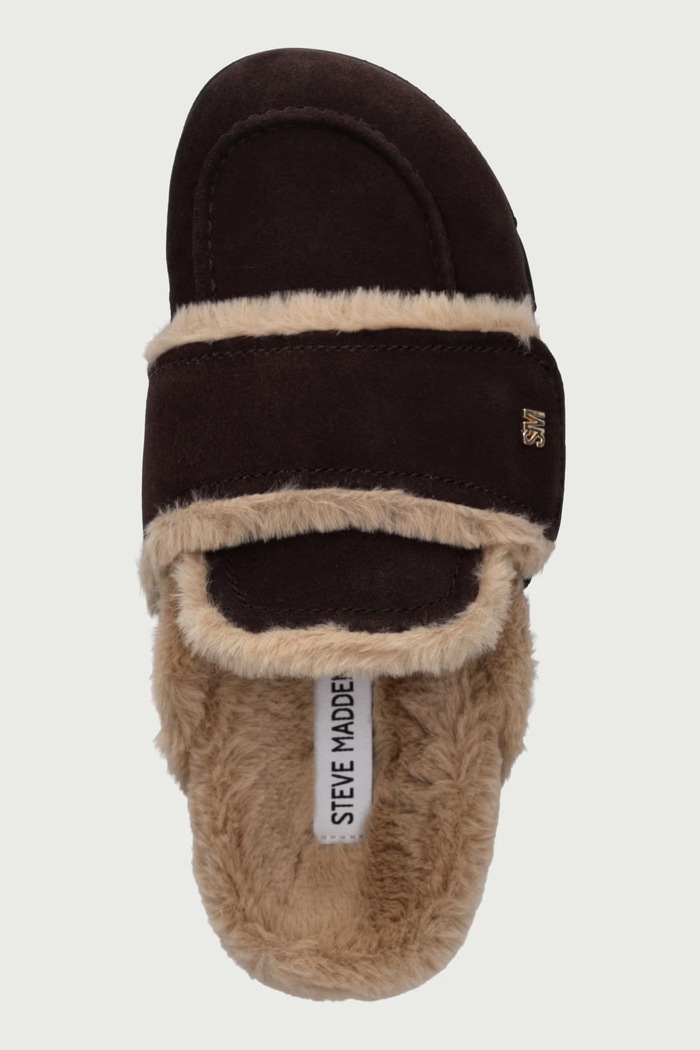 Kapcie damskie zamszowe Bomb-SM Steve Madden 11005767.880 brązowy