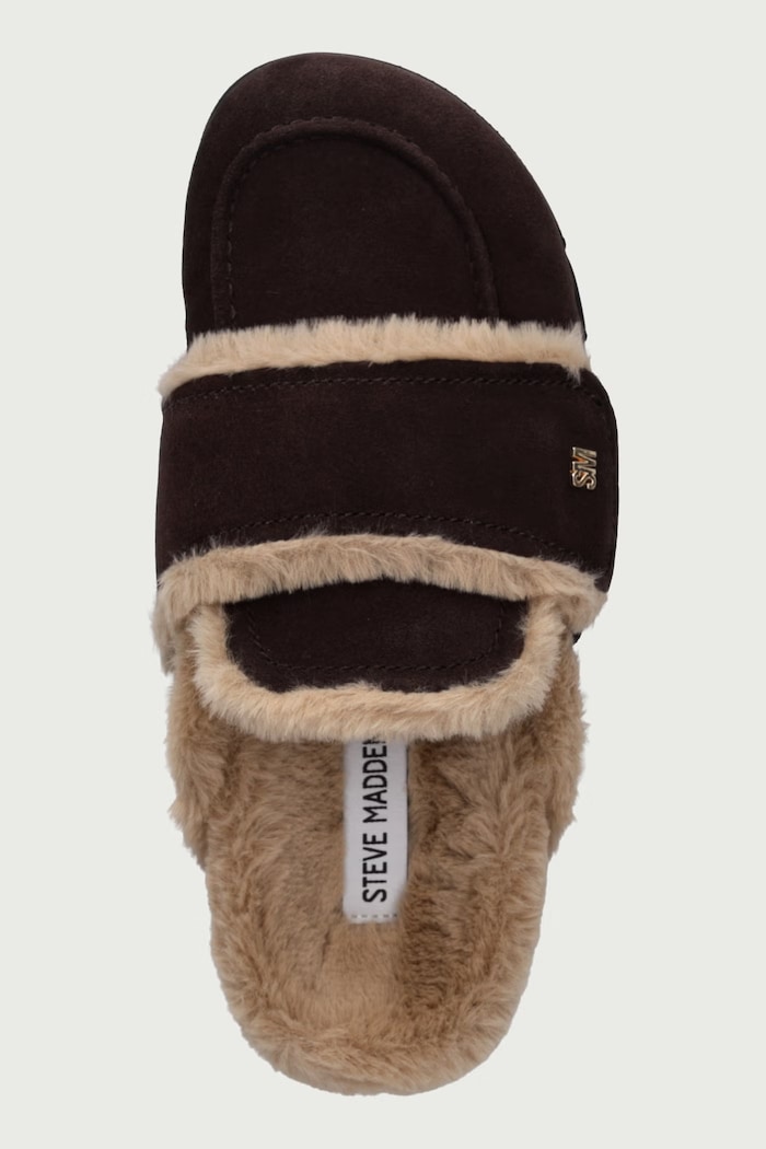 Kapcie damskie zamszowe Bomb-SM Steve Madden 11005767.880 brązowy
