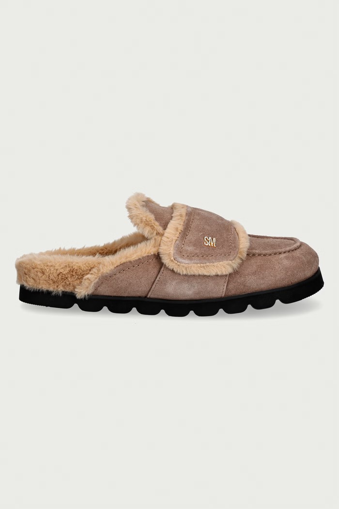 Steve Madden Klapki damskie zamszowe Bomb-SM 11005767.275 beżowy AW26