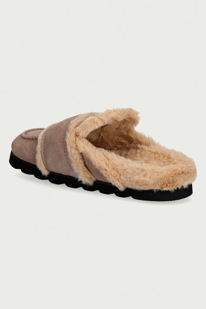 Obuwie Steve Madden Klapki damskie zamszowe Bomb-SM 11005767.275 beżowy