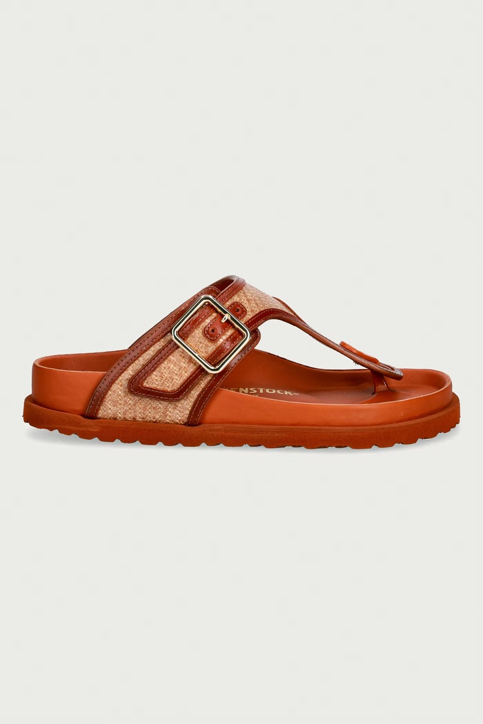 Birkenstock 1774 Gizeh Raffia japonki damskie 1033111 brązowy AW26