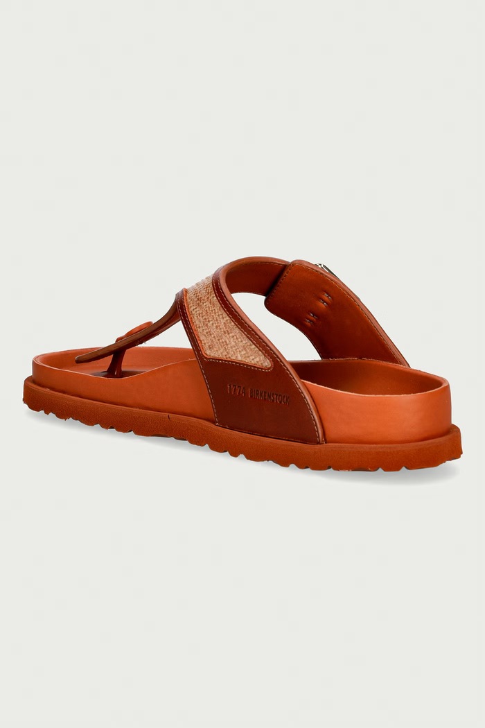 Obuwie Birkenstock 1774 Gizeh Raffia japonki damskie 1033111 brązowy