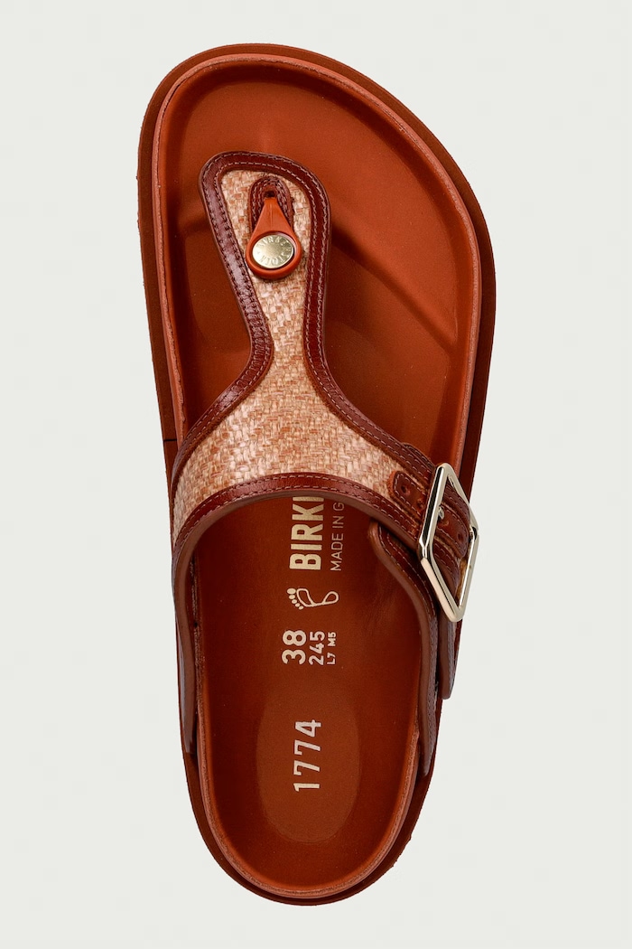 Gizeh Raffia japonki damskie Birkenstock 1774 1033111 brązowy
