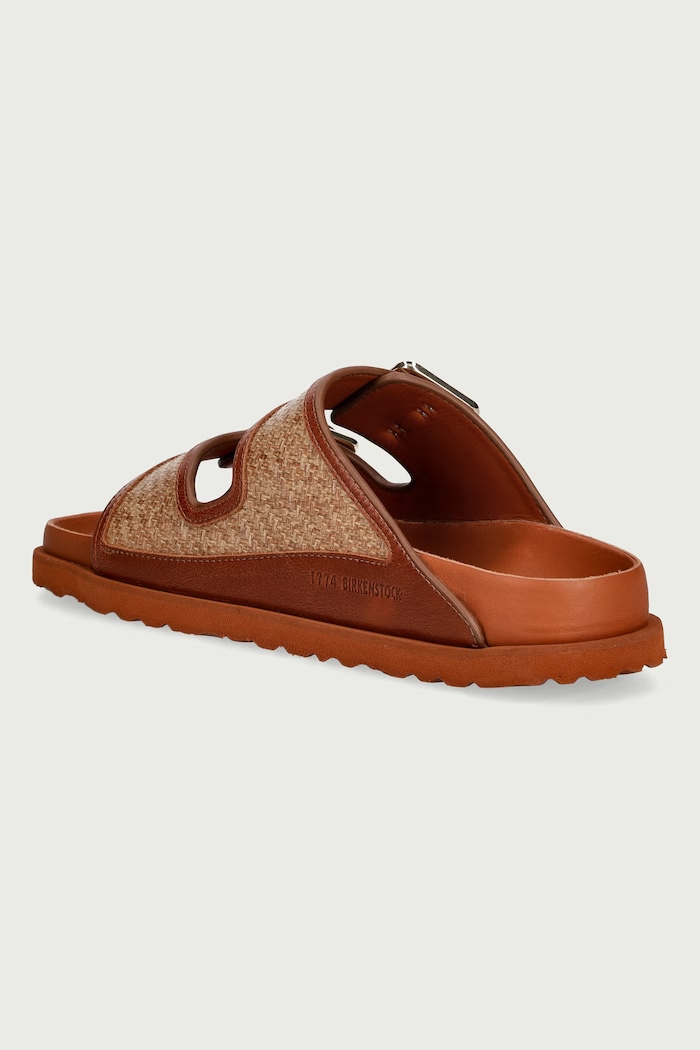 Încălțăminte Birkenstock 1774 Arizona Raffia șlapi pentru femei 1032507 maro