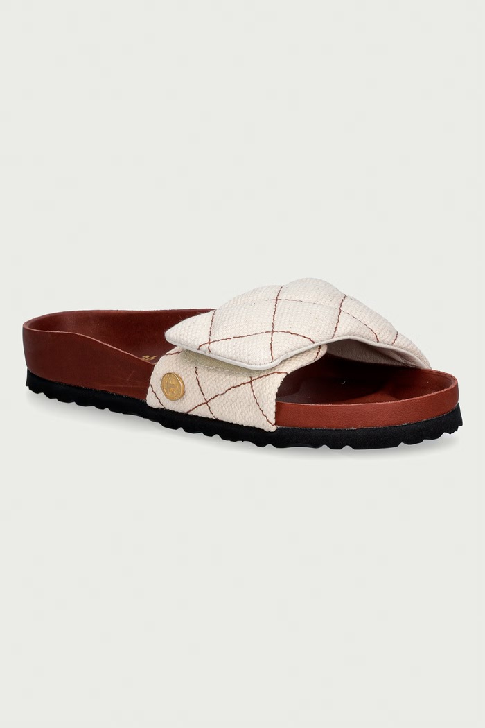 Birkenstock 1774 Sylt Canvas Cinnamon klapki damskie brązowy 1032510