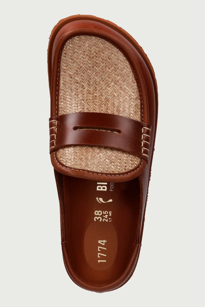 Naples Wrapped Raffia șlapi pentru femei Birkenstock 1774 1032427 maro