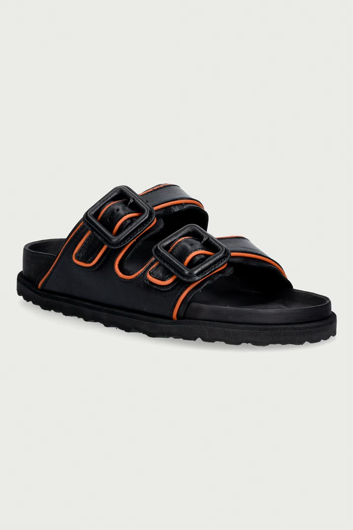 Birkenstock 1774 Arizona LEA klapki damskie skórzane czarny 1032343