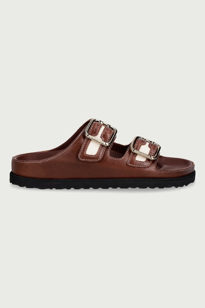 Birkenstock 1774 Arizona LEA slides Women's 1032512 brown AW26