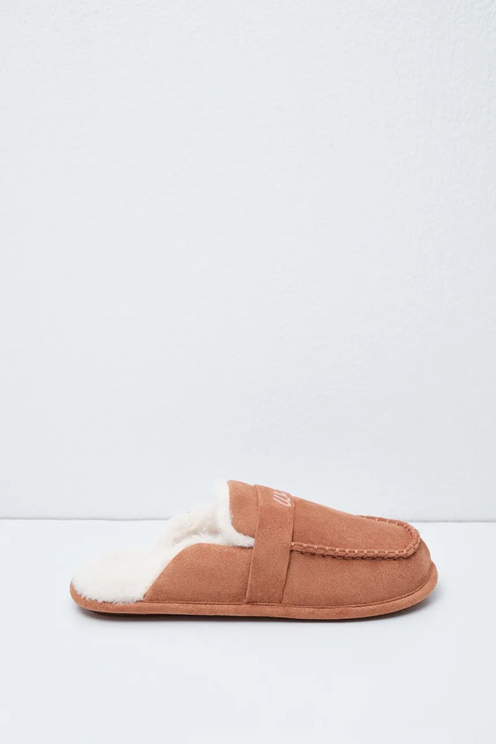 women'secret Miękkie kapcie damskie MMR MOC SLIPRS CAMEL brązowy 4994459