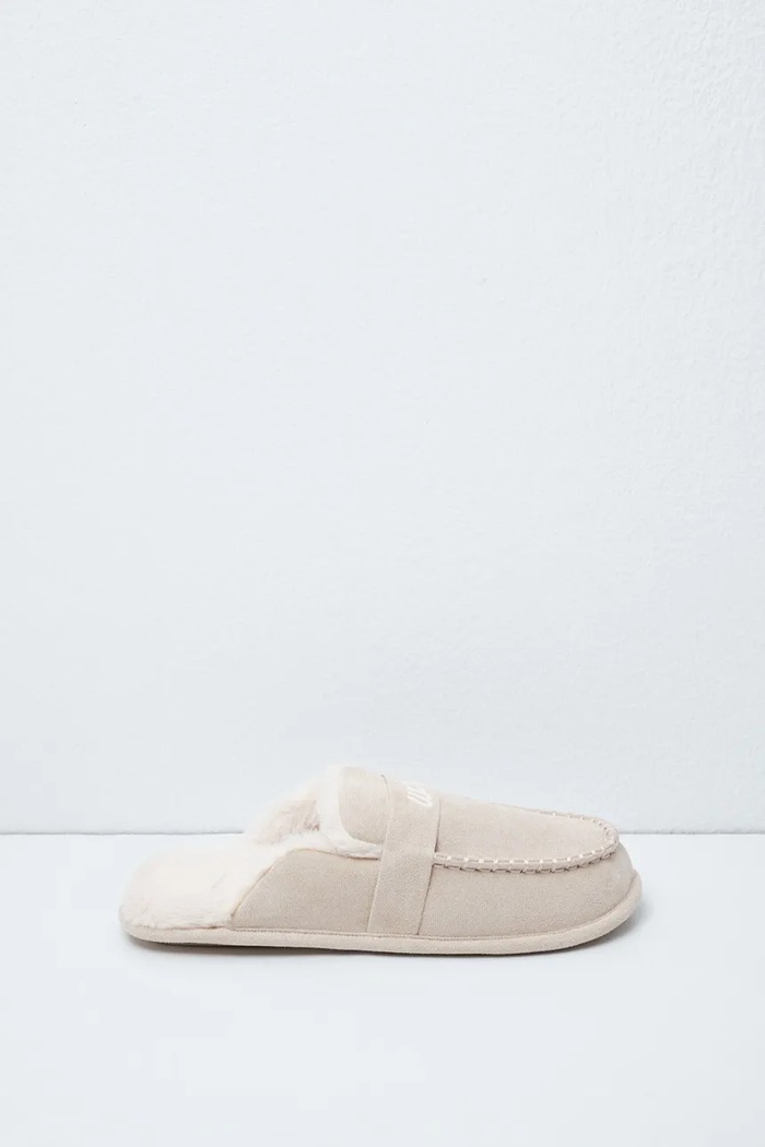 women'secret Kapcie damskie MMR MOC SLIPRS GREY beżowy 4994460