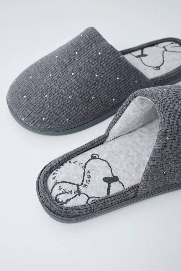 Papuče za žene MM PE TEXTURE SLPRS women'secret 4994421 siva