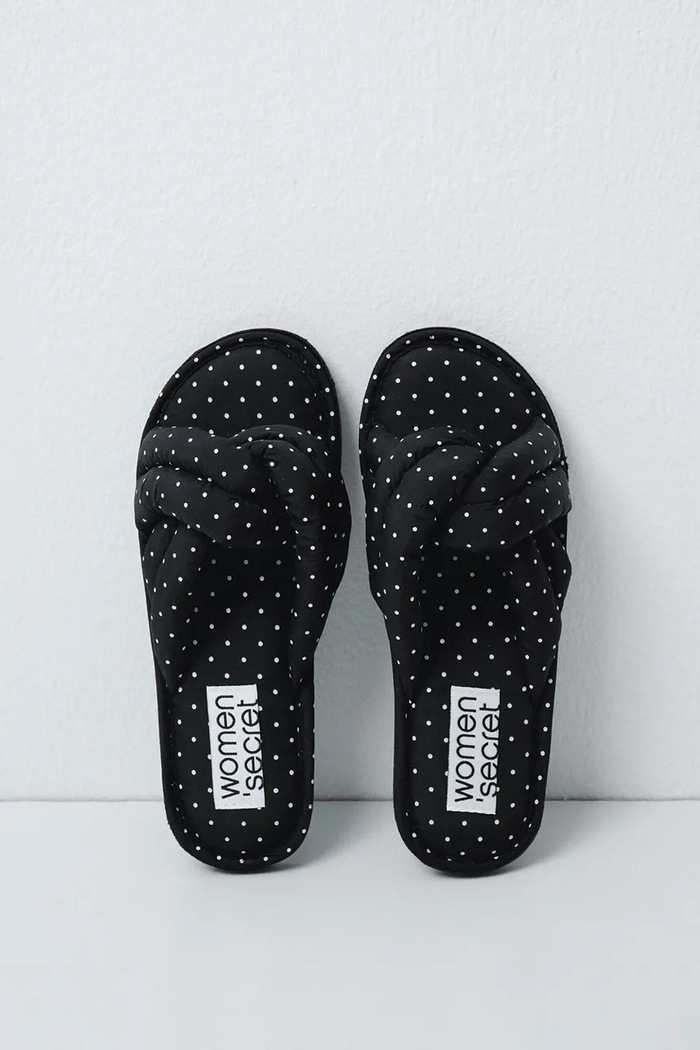 women'secret Пантофи дамски TC DOTS SLPRS BLACK черен 4994432