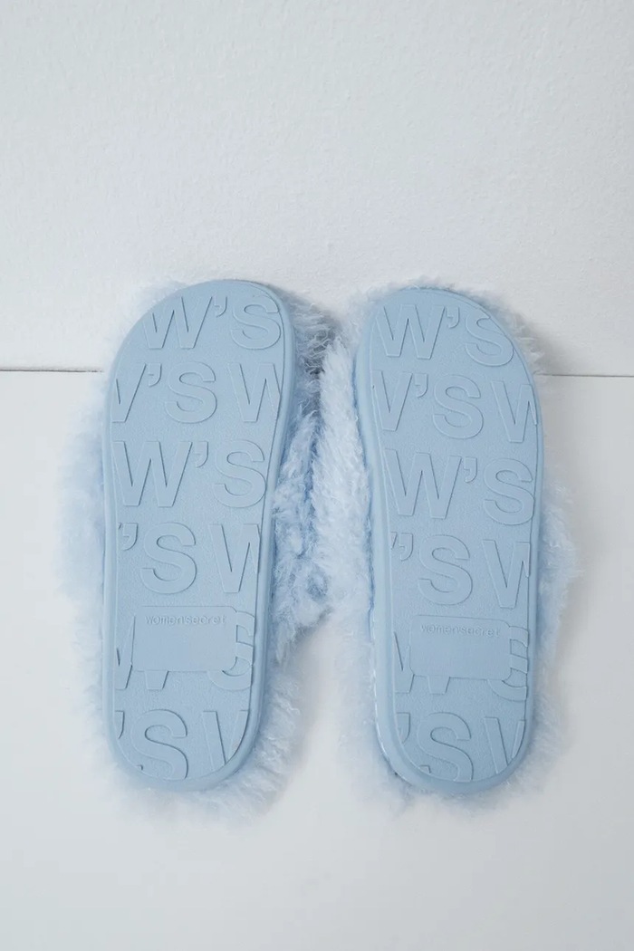Kapcie damskie MMM FUR SLPRS BLUE women'secret 4994441 niebieski
