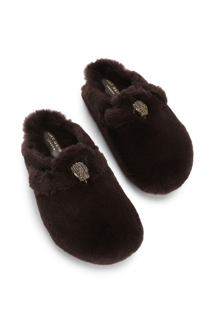 Kurt Geiger London Kapcie damskie Snug Eagle Mule 6193330999 brązowy AW26