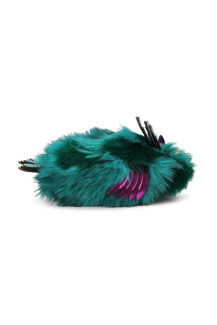 Kurt Geiger London Kapcie damskie Eagle Fluff Slipper turkusowy 6312970999