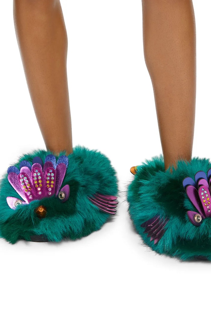 Kurt Geiger London Kapcie damskie Eagle Fluff Slipper 6312970999
