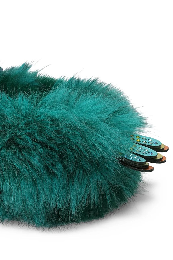 Kapcie damskie Eagle Fluff Slipper Kurt Geiger London 6312970999 turkusowy