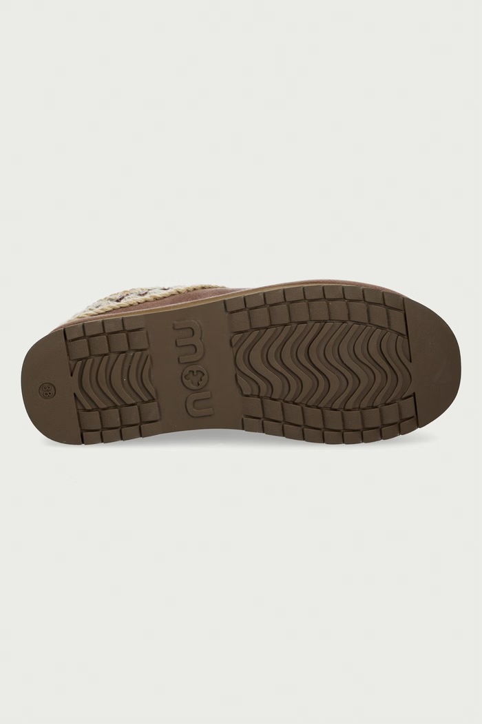 Kapcie damskie zamszowe Platform Clog Suede Leather St Mou beżowy MU.FW681009A.ELGRY