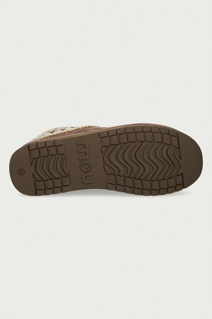 Kapcie damskie zamszowe Platform Clog Suede Leather St Mou beżowy MU.FW681009A.ELGRY