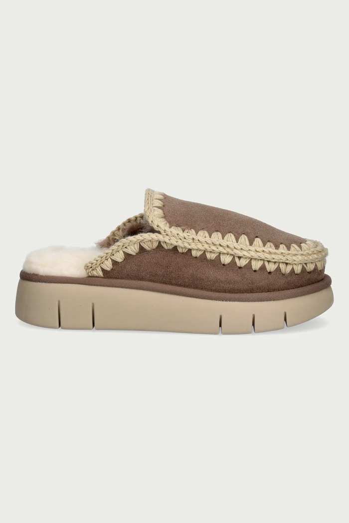 Mou Natikače mules za žene od brušene kože Bounce Clog MU.FW531014A.ELGRY siva AW26