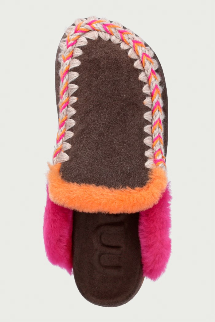 Σαγιονάρες Γυναικεία σουέτ Winter Bio Overstitching Mou MU.FW431005A.MOCHA καφέ
