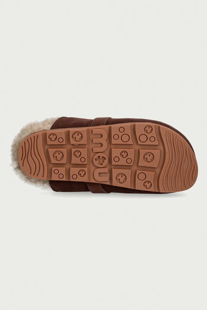 Papuče dámske semišové Winter Bio Slide Logo Mou hnedá MU.FW431000A.BRPEP