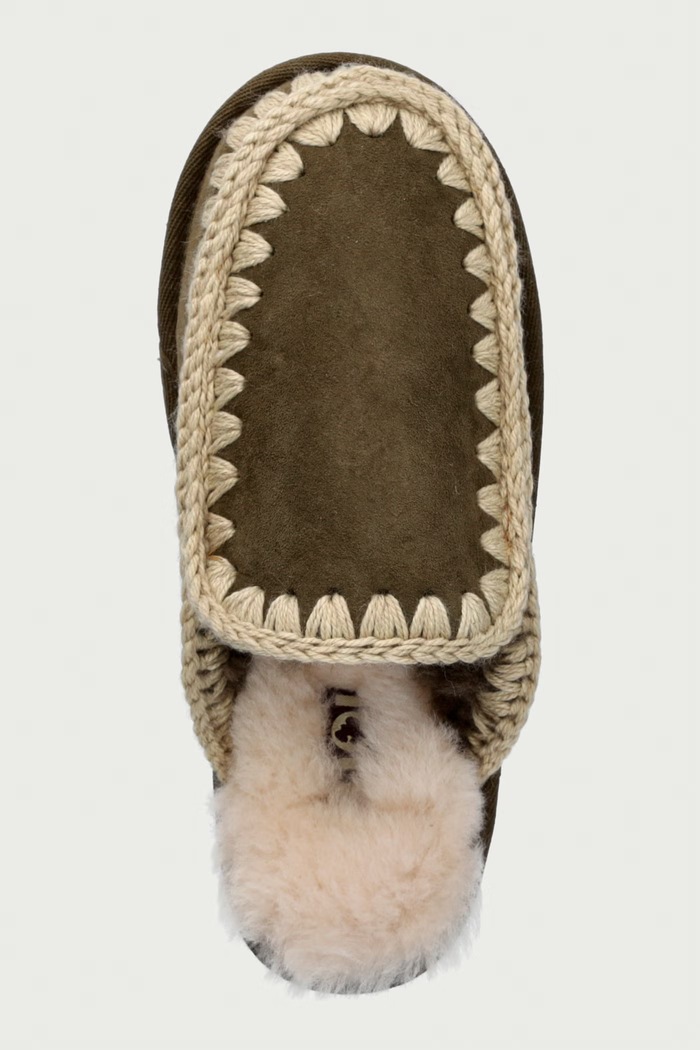 Παντόφλες Γυναικείες σουέτ Eskimo Slipper Mou MU.FW101125A.MOO πράσινο