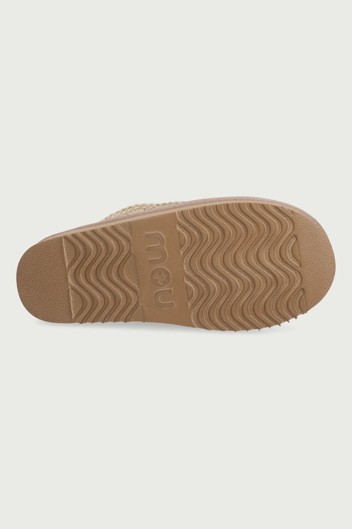 Papuče za žene od brušene kože Eskimo Slipper Mou bež MU.FW101125A.CAM